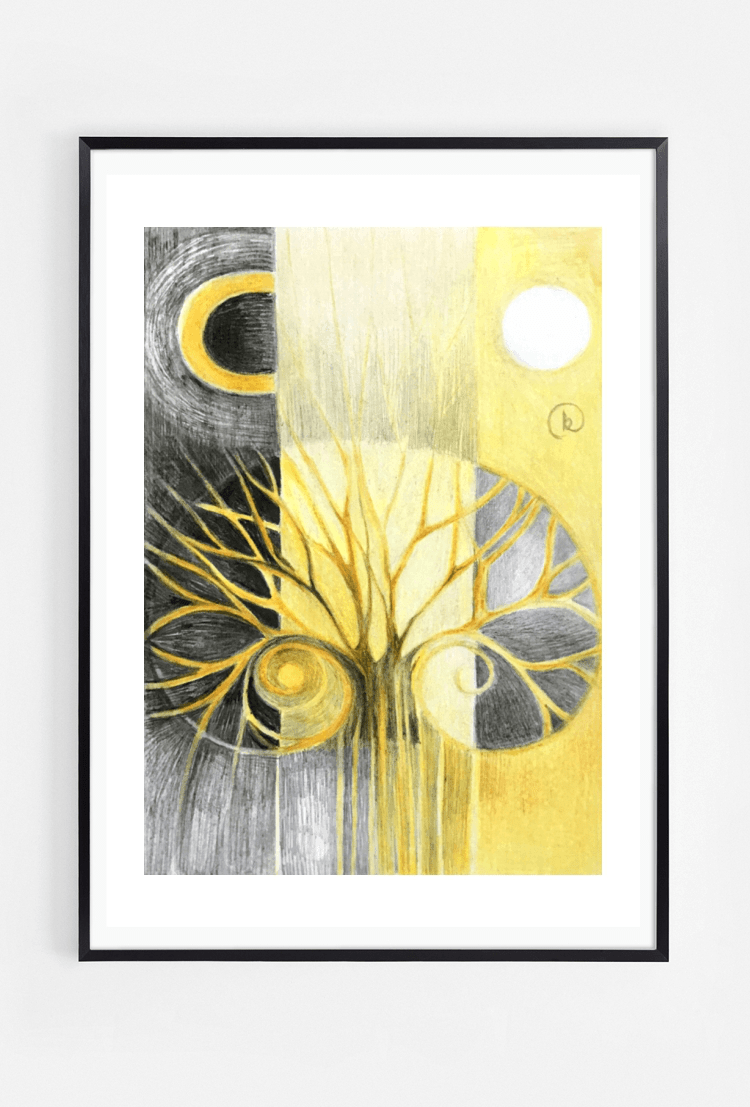 FAIRY TALE ART. The Golden Apple Tree. The Tree of Love. The Best paintings with Pencils crayons. Bajka Złota Jabłoń.